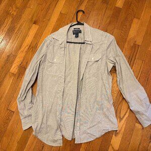 American Rag Medium Button Down Shirt Gray Double Pockets